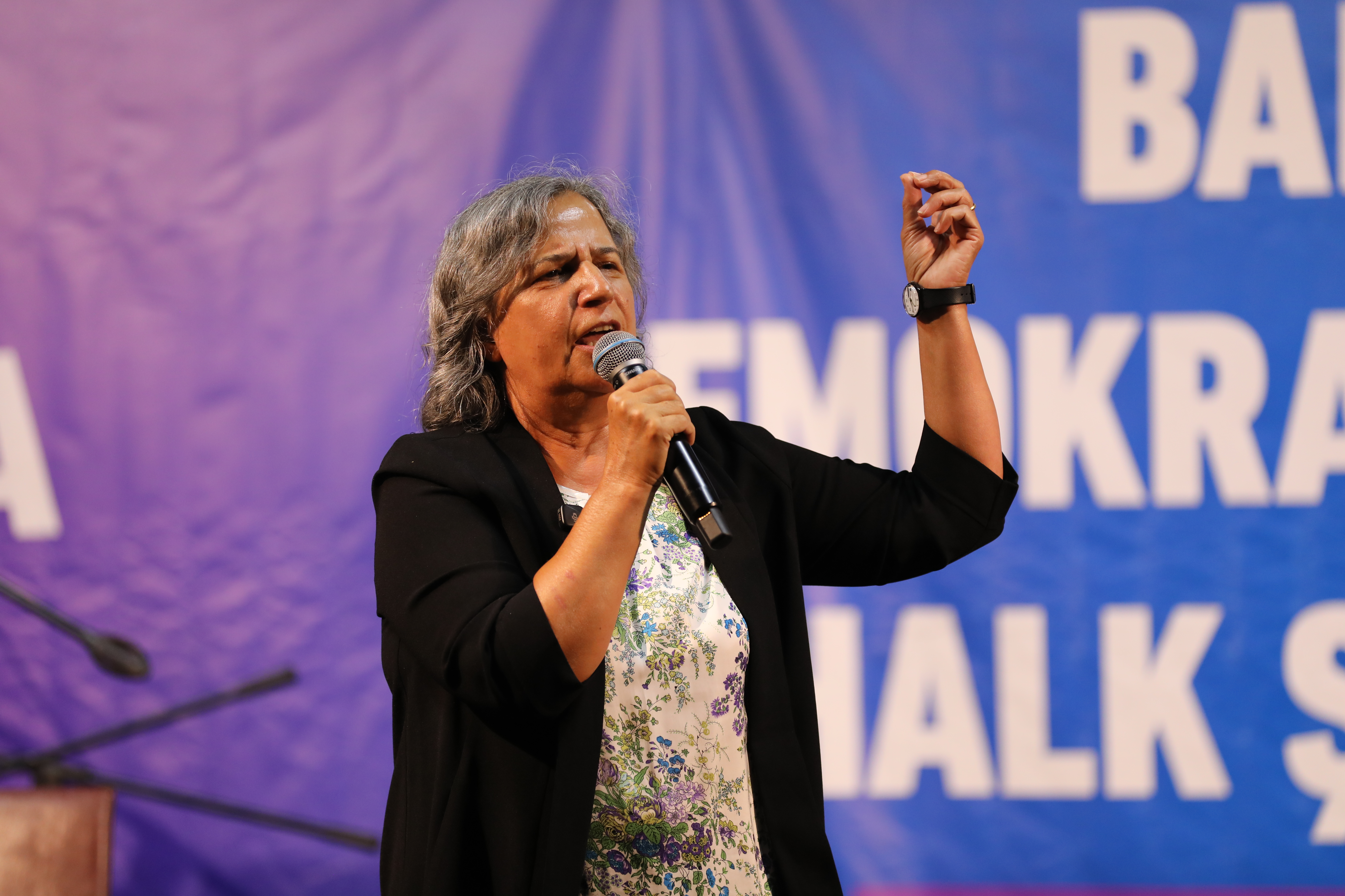 Van’da on binlerce kişinin katıldığı mitingte konuşan Gültan Kışanak, Barış Anneleri’nin Meclis Komisyonu’nda Kürtçe konuşmasının engellenmesine tepki gösterdi. Kışanak, "Yeni sürecin ruhuna uygun olarak anadilimize saygı göstereceksiniz. Bu komisyonun görevi süreci tıkamak değil, önünü açmaktır" dedi.