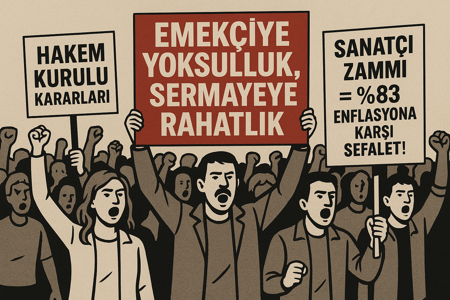 Hakem Kurulu’nun kamu çalışanları için açıkladığı zam oranları, kültür emekçileri arasında büyük tepki topladı. Sendikaya göre bu karar yoksulluğu derinleştirirken emeği görünmez hale getiriyor.