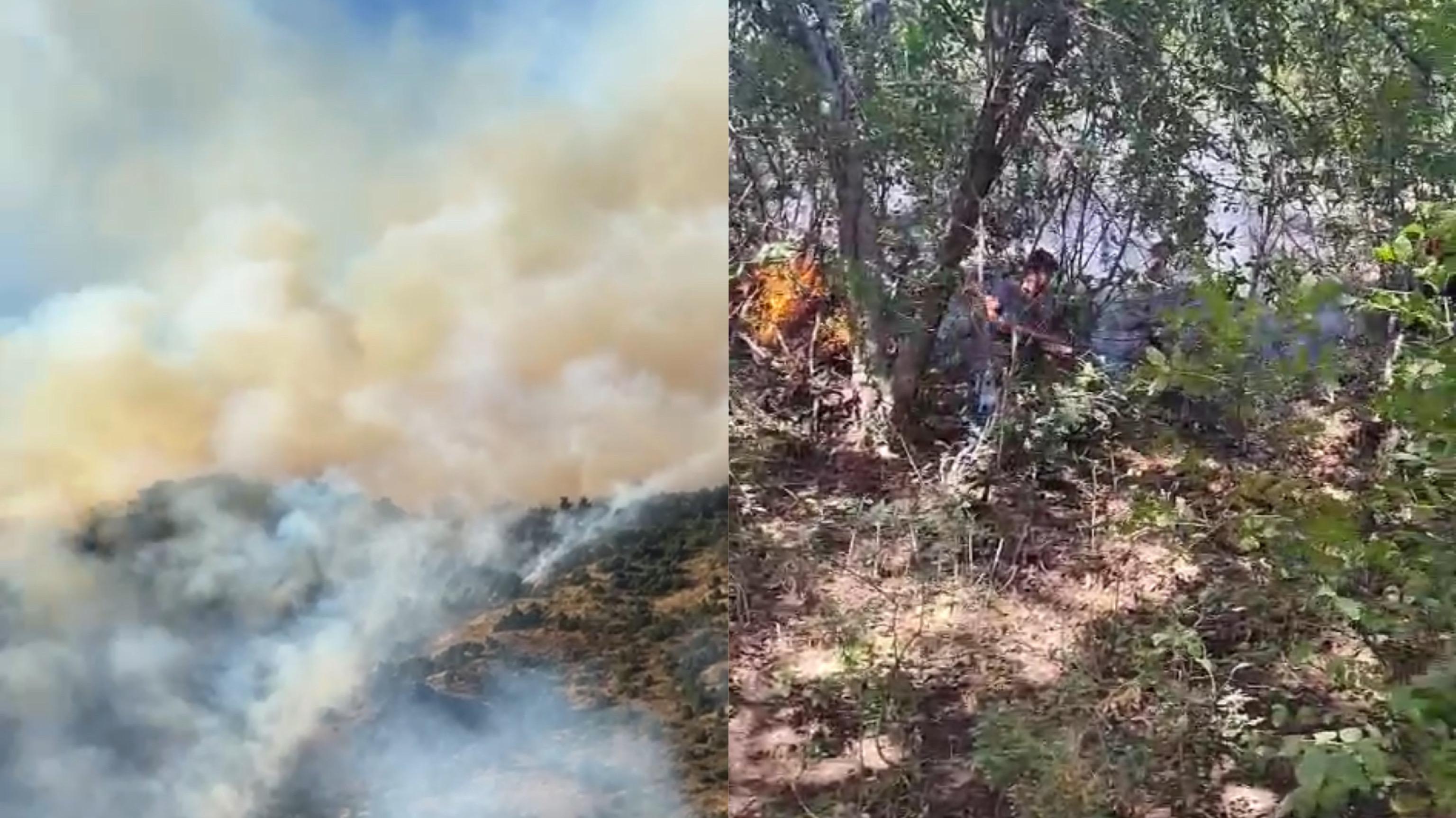 Gece görüşü olmayan tek bir helikopterle müdahale edilen Şemdinli'deki orman yangını yayılıyor. Sarp arazi koşullarından dolayı itfaiye araçlarının ulaşamadığı yangın bölgesinde müdahale, akşam saatlerinden itibaren sadece karadan ve kazma kürekle devam ediyor.