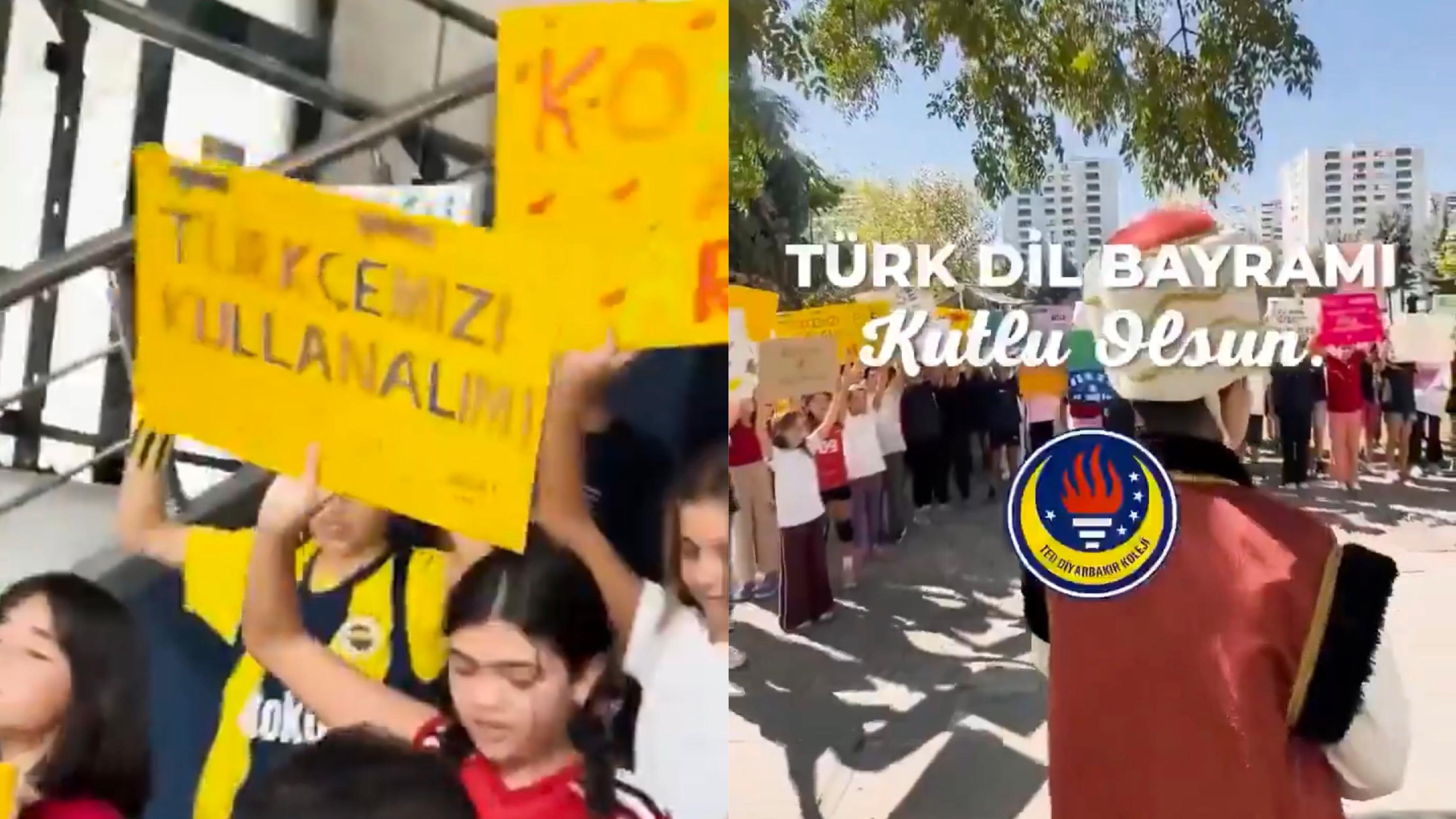 TED Diyarbakır Koleji, düzenlediği etkinlikte bir çocuğa Karamanoğlu Mehmet'in Türkçe dışında dilleri yasakladığı fermanı okuttu. Etkinliğe tepki gösteren Eğitim Sen, bu tür yaklaşımların "çocukların zihinlerine farklılıklara karşı nefret ve tahammülsüzlük tohumları ekme riski" taşıdığını vurguladı.