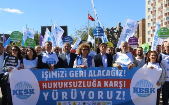 KESK üyeleri Diyarbakır’dan Ankara’ya yürüyor |