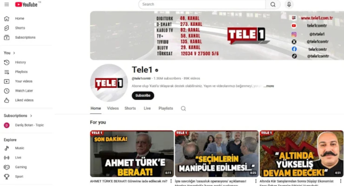 Kanal kapatılmıştı l
