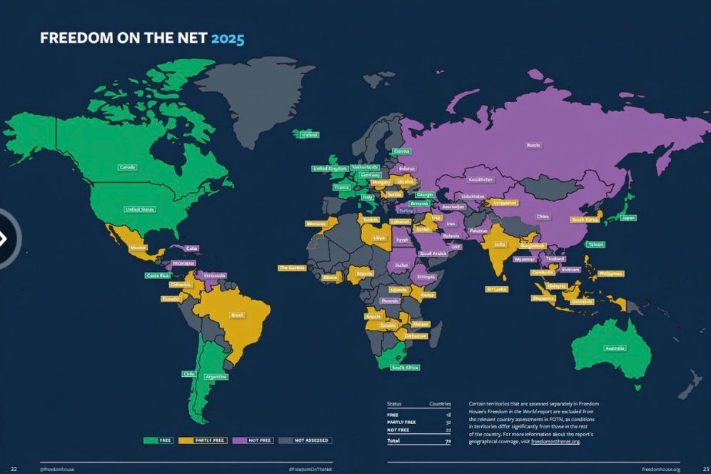 İnternette Özgürlük Raporu | — Türkiye "internetin özgür olmadığı" ülke görseli