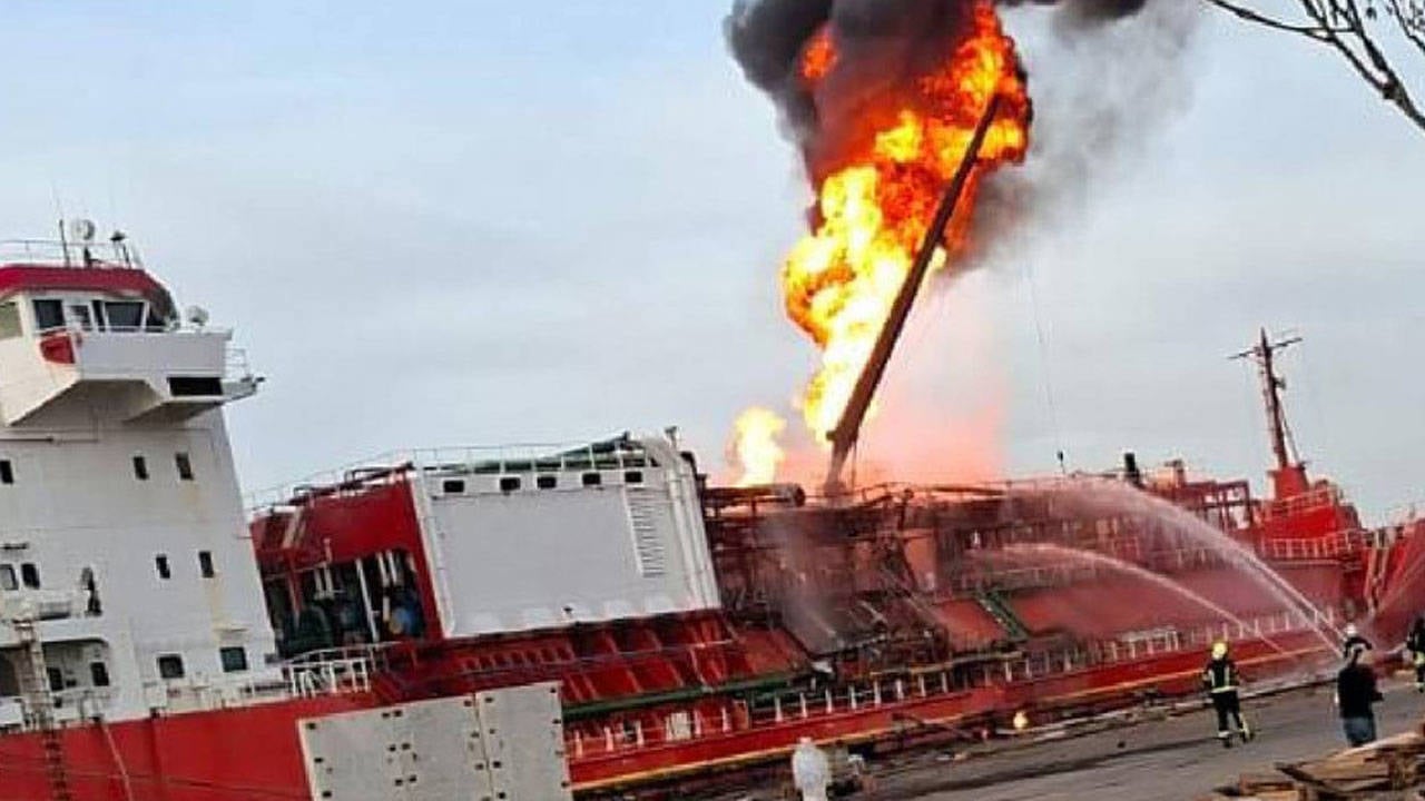 Ukrayna’da LPG yüklüydü |