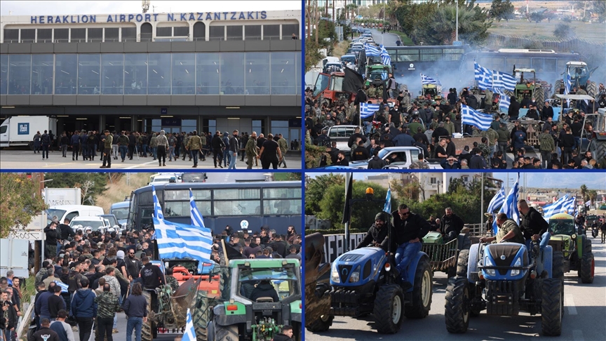 Girit’te çiftçiler ayakta |