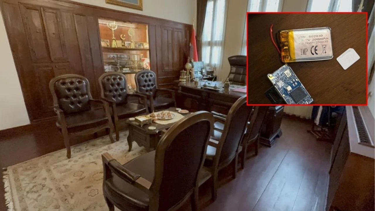 Başkanın makam odasında bulunmuştu |