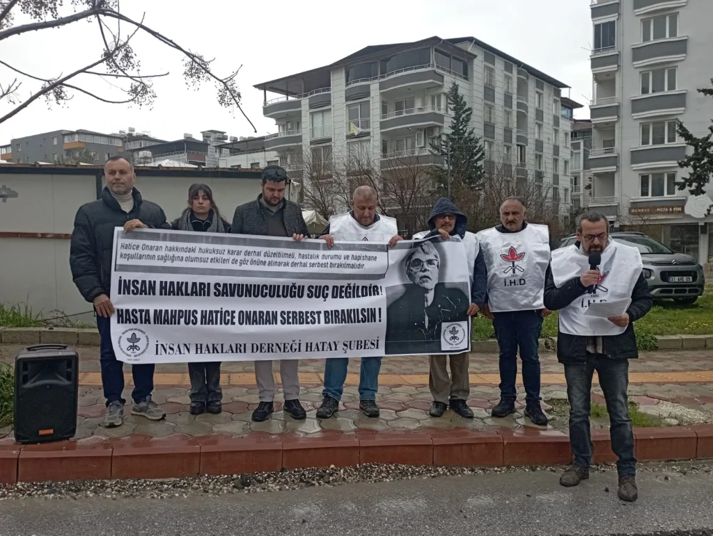 İHD birçok kentte açıklama yaptı | — "Hatice Onaran serbest bırakılsın" görseli