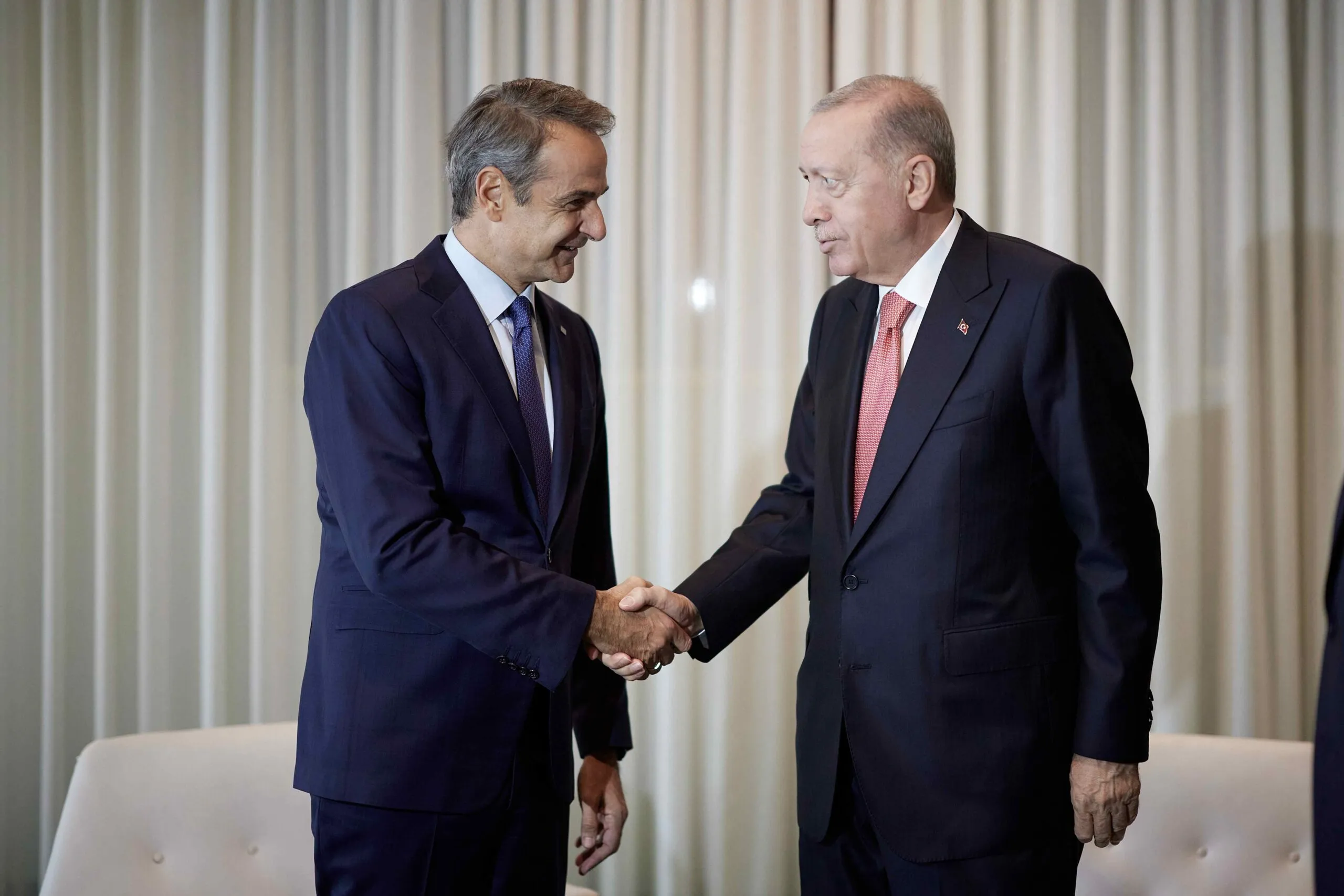 Mitsotakis-Erdoğan görüşmesi öncesi |