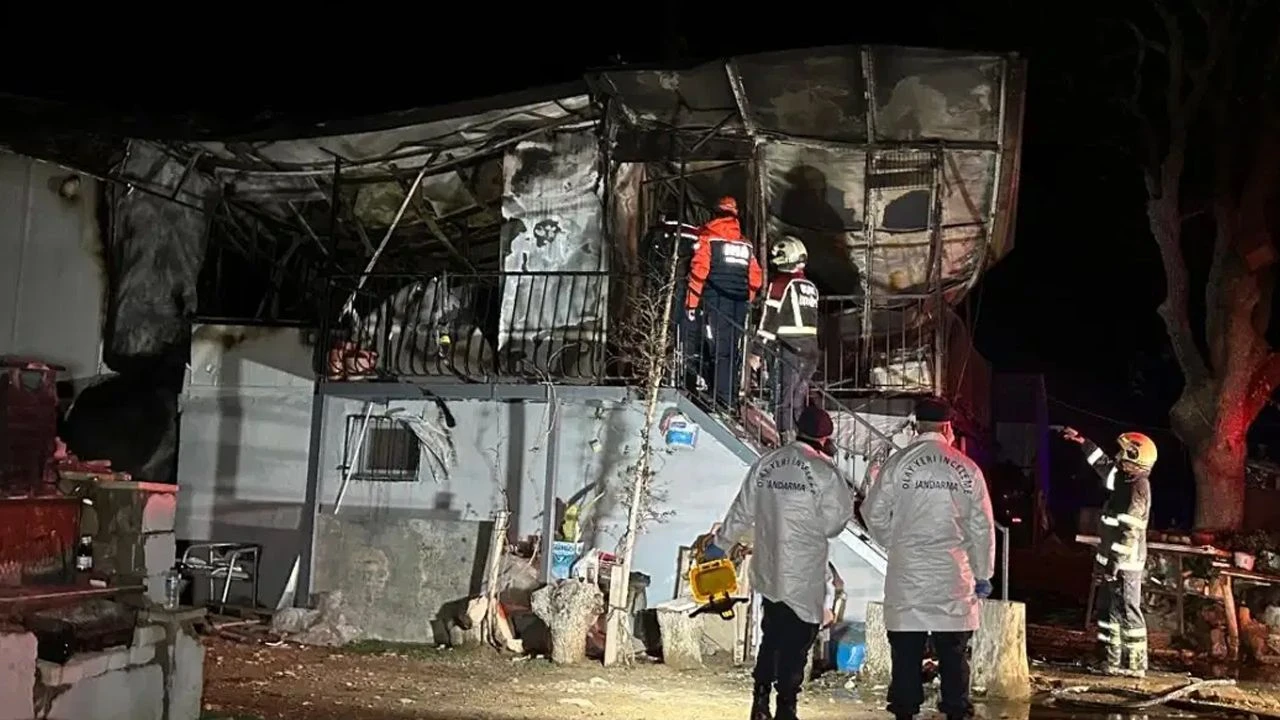 Prefabrik evde yangın |